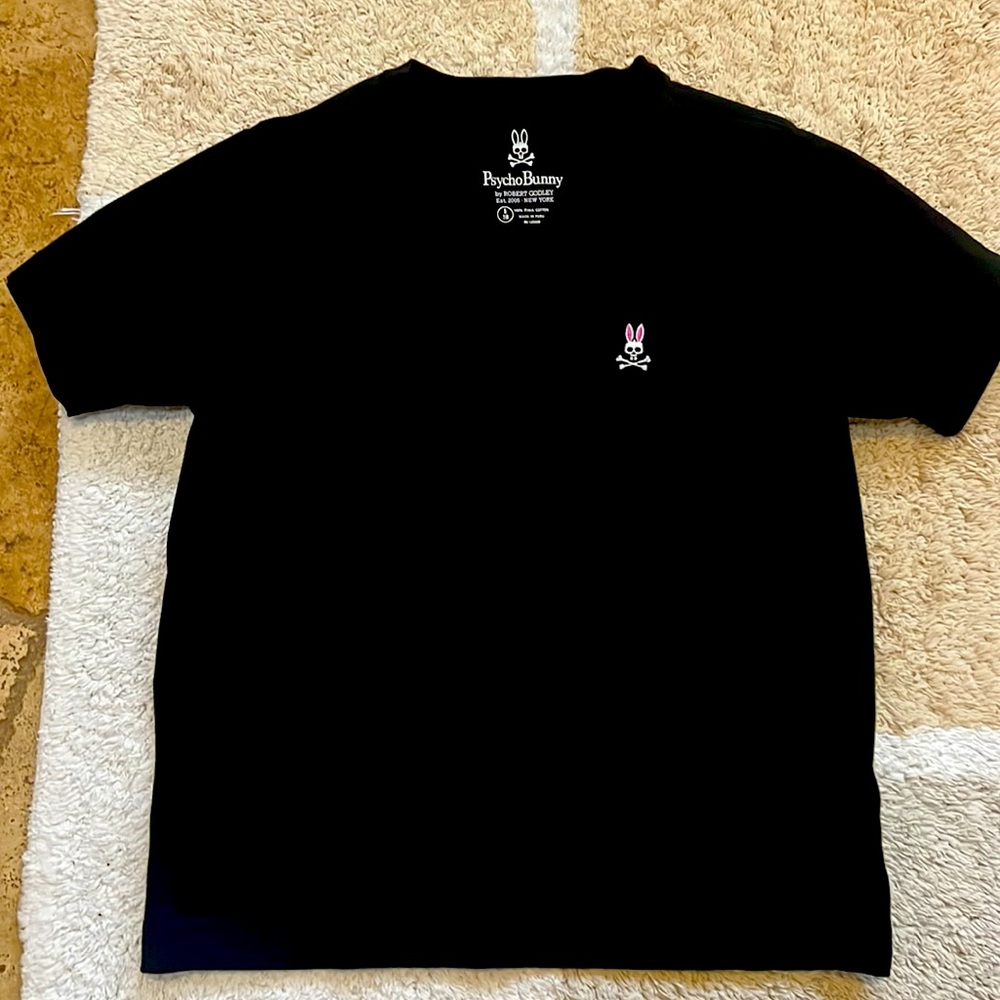Psycho Bunny by Robert Godley est 2005 New York . Boys black shirt , Small 7/8